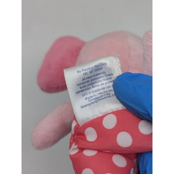 Garanimals Baby Plush Rattle Pink Elephant Polka Dot 2014 Small Prestige Toy VTG - Picture 5 of 6